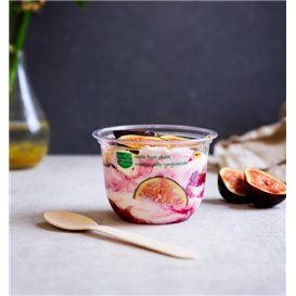 Transparant Composteerbaar PLA Terrines 320 ml Ø9,6 cm (50 Stuks)