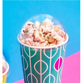 Deksel voor bakje Composteerbaar PLA Transparant Ø9,6 cm (1000 Stuks)