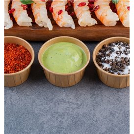 Coupelles en papier plissé Kraft de 100 ml (250 Utés)