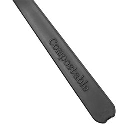 Zwart CPLA Plastic Kleine lepel 10 cm (1000 Stuks)