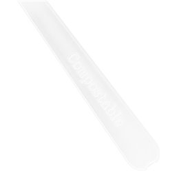 Petite cuillère de Dégustation en Plastique CPLA Blanche de 10 cm (1000 Utés)