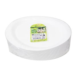 Hard bord Herbruikbaar PP Plat Wit "Cocktail" 18,5 cm (500 Stuks)