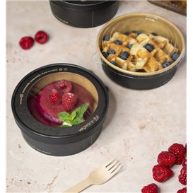 Couvercle avec Fenêtre pour Récipient Rond en Carton Ø15cm (50 Utés)