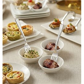 Mini fourchette de Plastique PS Métallisée 100 mm (100 Utés)