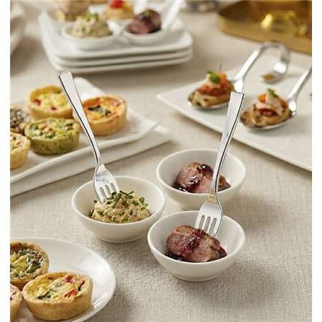 Détail fourchette mini PS métallisée effet argent réutilisable