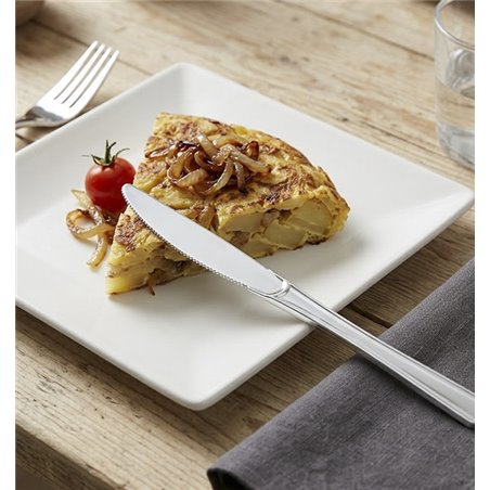 Détail couteau PS métallisé effet argent réutilisable