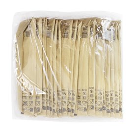 Bamboe Bestekset Vork, Mes en Servet 17cm (288 Stuks)