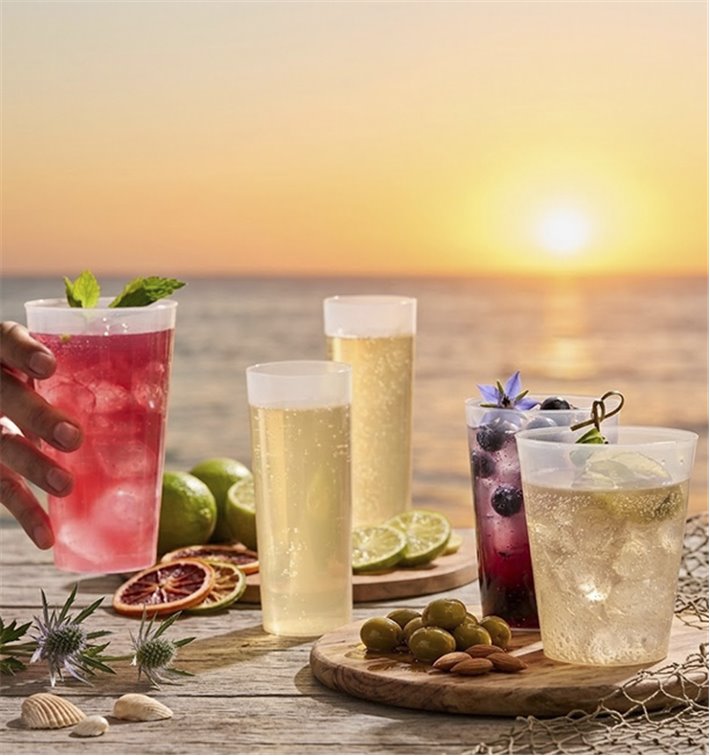 Gobelet transparent réutilisable