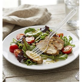 Fourchette Réutilisable PS Transparente 18cm (50 Utés)