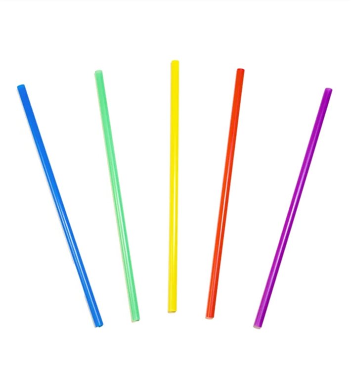 Plastic rietje voor Mojito PS Straight Mixed Colofs Ø0,6cm 13cm (25 stuks)