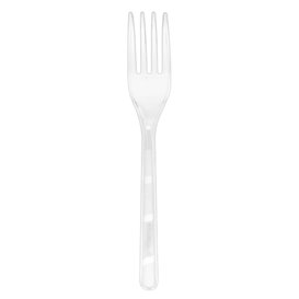 Fourchette Réutilisable PS Transparente 18cm (20 Utés)