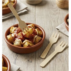 Fourchette en Bambou 9cm (100 Utés)