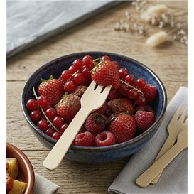 Fourchette en Bambou 9cm (100 Utés)