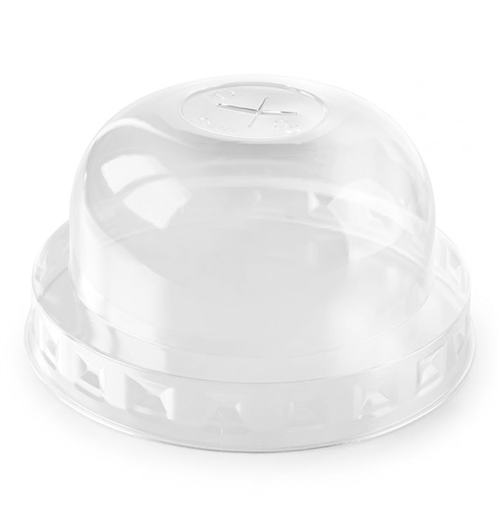 Couvercle Dôme Transparent en PLA avec Trou Ø7,8cm (800 Unités)