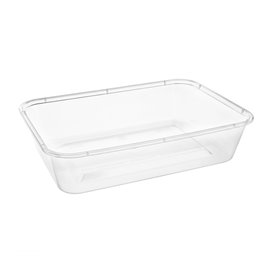 Boîte Rectangulaire Plastique Transparent 500ml 17,6x12,4x4cm (500 Utés)