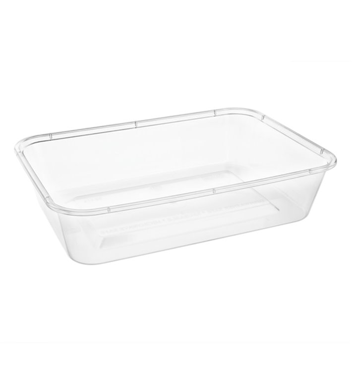 Boîte Rectangulaire Plastique Transparent 500ml 17,6x12,4x4cm (500 Utés)