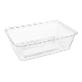 Transparante Rechthoekige PP Plastic Container 650ml 17,3x11,9x5,1cm (50 Stuks)
