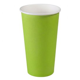 Groene kartonnen bekers "Kleuren" 20Oz/600ml Ø9,0cm (160 Stuks)