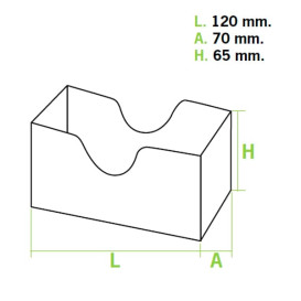 Papieren Sandwich Container kraft (1000 stuks)