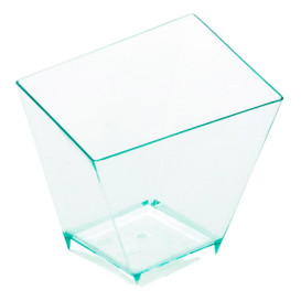 Plastic PS proefbeker "Irregular" Water groen 5,6x5,6cm 