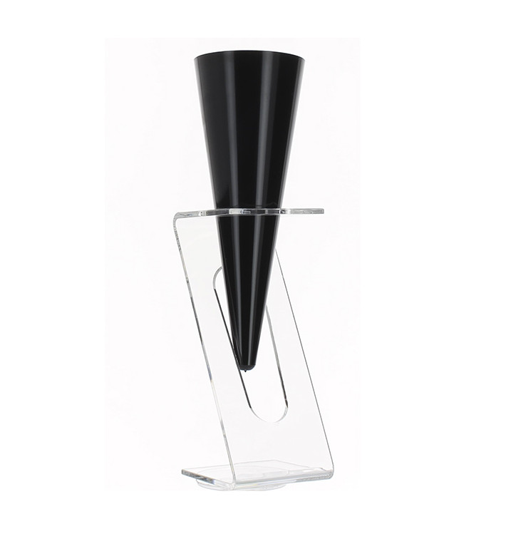 Flûte Plastique "Cône" pour Champagne Noir 100ml Flûte Plastique "Cône" pour Champagne Noir 100ml
