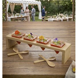 Barquette en Bambou 6x5x1,5cm (10 Utés)