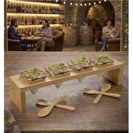 Barquette en Bambou 6x5x1,5cm (500 Utés)