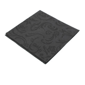 Serviette Damascato en Airlaid Noir 40x40cm (1000 Unités)