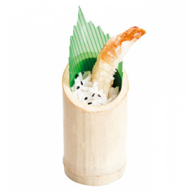 Bamboe proeving beker Truncated 5x9cm (10 stuks)