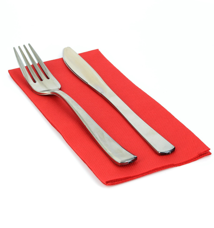 Papieren servet dubbel punt rood 1/8 40x40cm Papieren servet dubbel punt rood 1/8 40x40cm