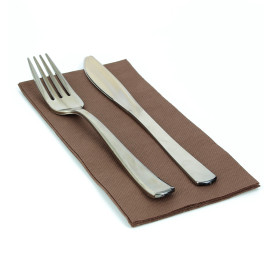 Serviette Papier Molletonnée 1/8 40X40 Marron