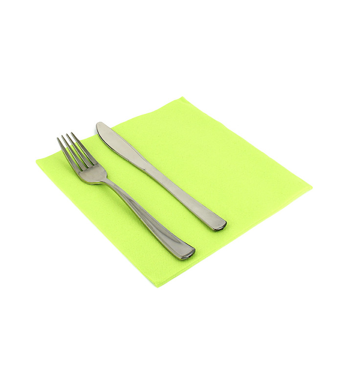 Serviette Papier Molletonnée 40x40 Vert Citron Serviette Papier Molletonnée 40x40 Vert Citron