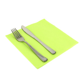 Serviette Papier Molletonnée 40x40 Vert Citron 