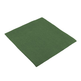 Serviette Papier Molletonnée 40x40 Verte (50 Unités)