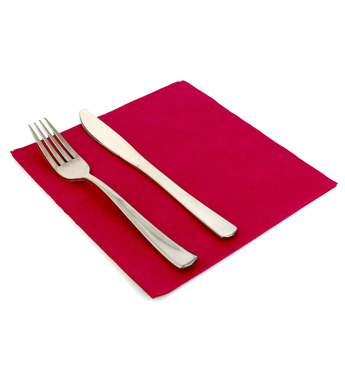 Serviette Papier Molletonnée 40x40 Bordeaux Serviette Papier Molletonnée 40x40 Bordeaux