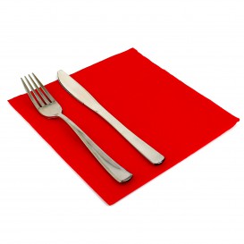Papieren servet dubbel punt rood 40x40cm (1.200 stuks)