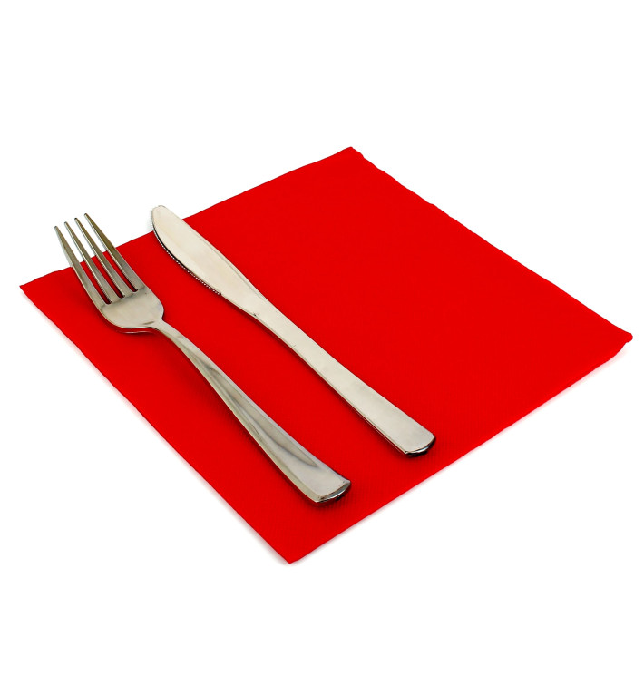Serviette Papier Molletonnée 40x40 Rouge Serviette Papier Molletonnée 40x40 Rouge