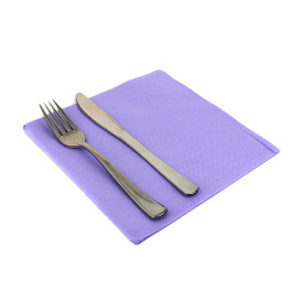 Serviette Papier Molletonnée 40x40 Lilas 