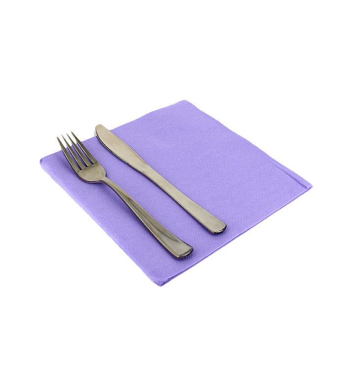 Serviette Papier Molletonnée 40x40 Lilas Serviette Papier Molletonnée 40x40 Lilas