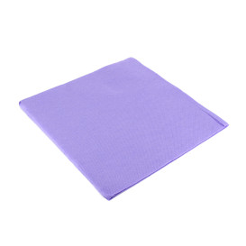 Serviette Papier Molletonnée 40x40 Lilas (50 Unités)