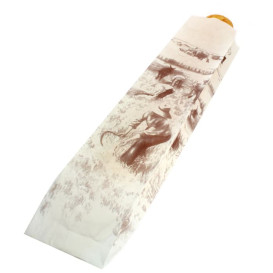 Sac Papier Blanc "Siega" 9+5x50cm (250 Utés)