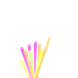 Pailles Droites Neon Ø8mm 70cm (25 Unités)